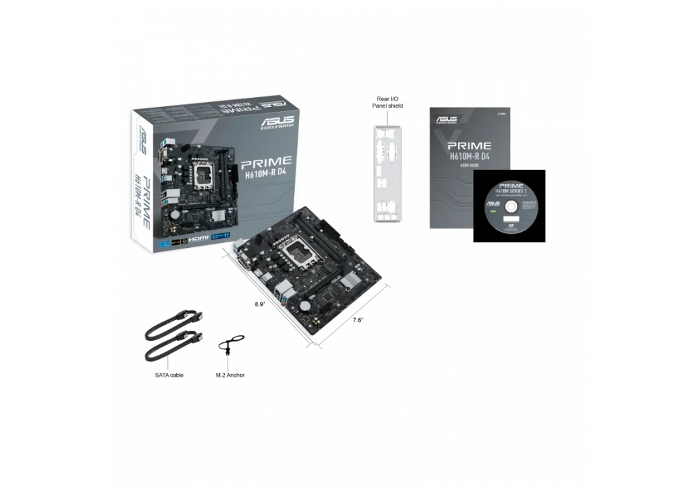 ASUS PRIME H610M-R D4 DDR4 3200 MT/s M.2 LGA1700 mATX Anakart