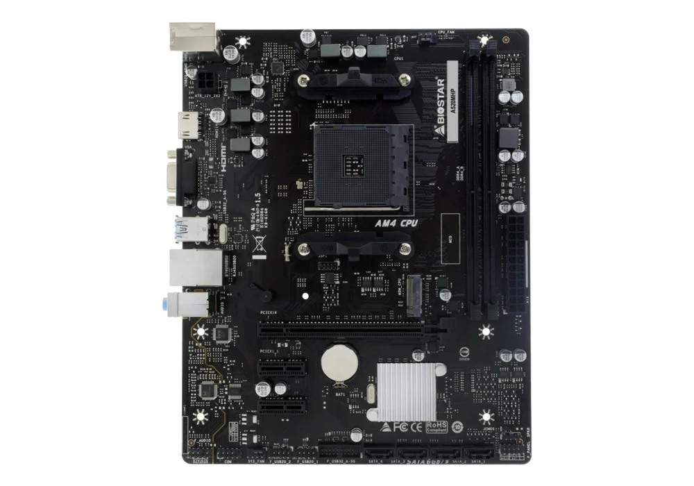 Biostar A520MHP 2.0 4400mhz(OC) M.2 AM4 mATX Anakart