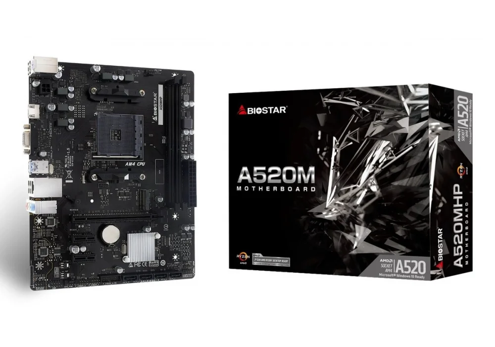 Biostar A520MHP 2.0 4400mhz(OC) M.2 AM4 mATX Anakart