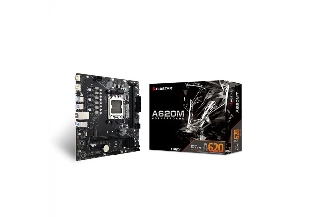 Biostar A620MT-E 2.0 8000Mhz(OC) M.2 AM5 mATX Anakart