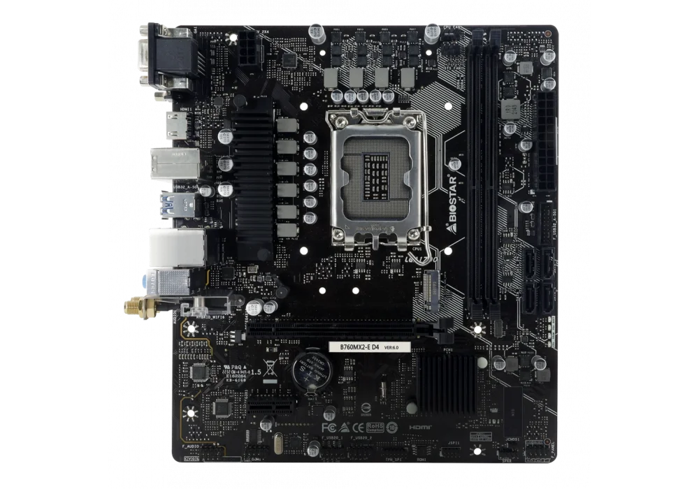Biostar B760MX2-E 4400mhz(OC) M.2 1700p mATX Anakart