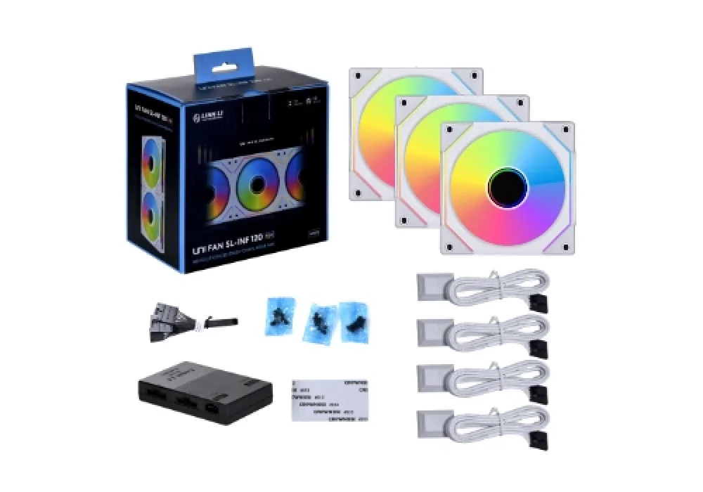 Lian Li UNI Fan SL Infinity RGB White 120 mm Fan (3lü Set)