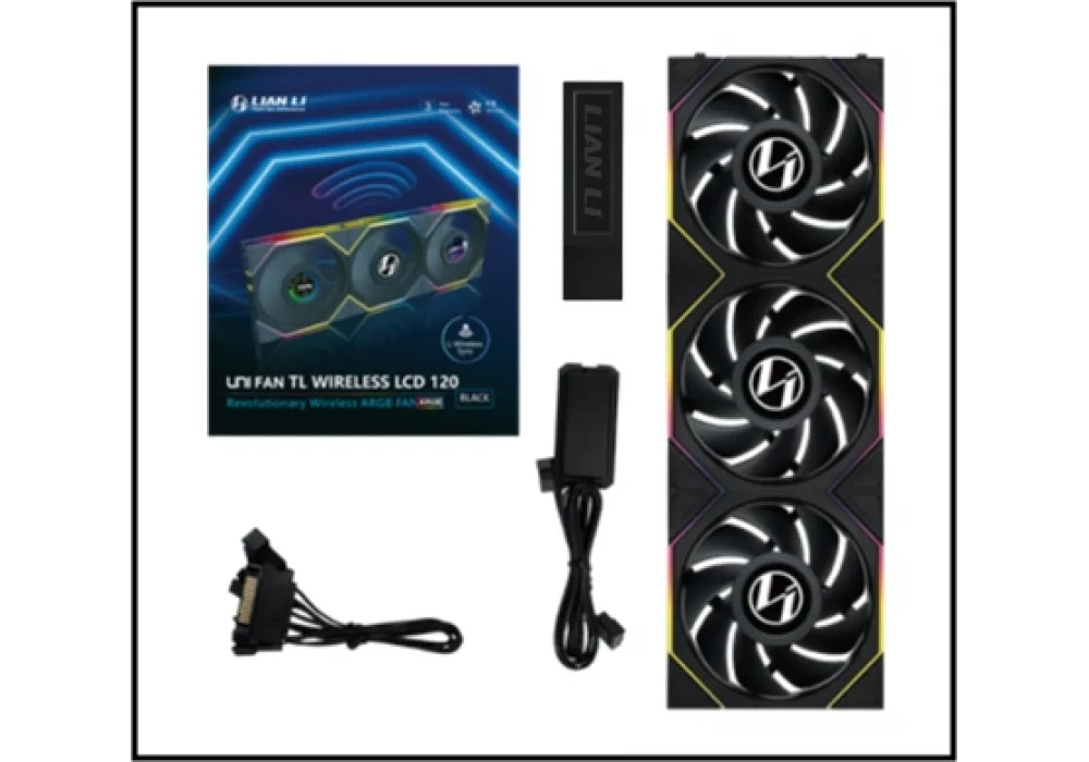 Lian Li UNI FAN TL WIRELESS LCD Siyah 120 mm Fan (3lü Set)