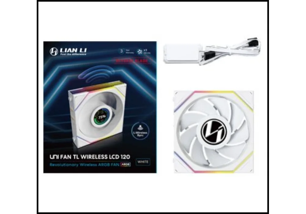 Lian Li UNI FAN REVERSE TL WIRELESS LCD Beyaz 120 mm Fan