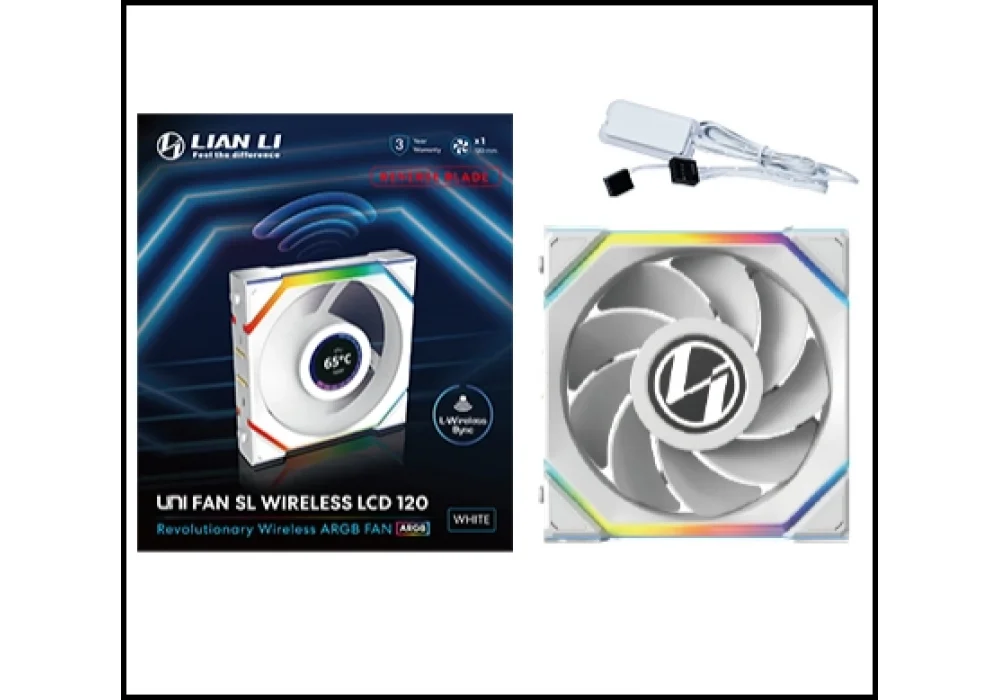 Lian Li UNI FAN Reverse SL WIRELESS LCD Beyaz 120 mm Fan