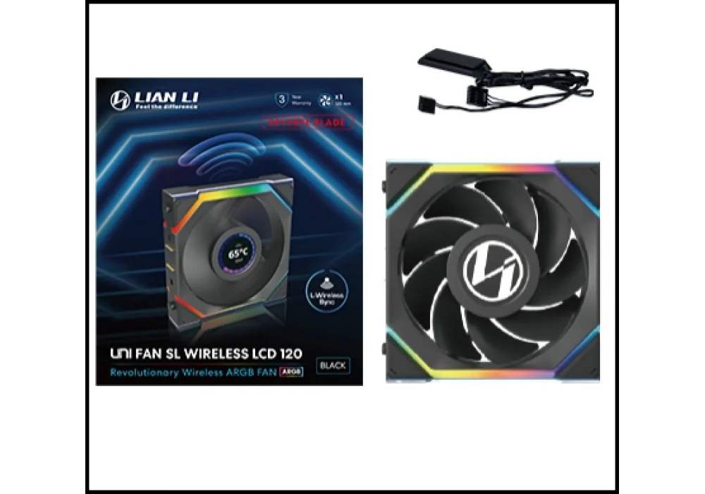 Lian Li UNI FAN Reverse SL WIRELESS LCD Siyah 120 mm Fan