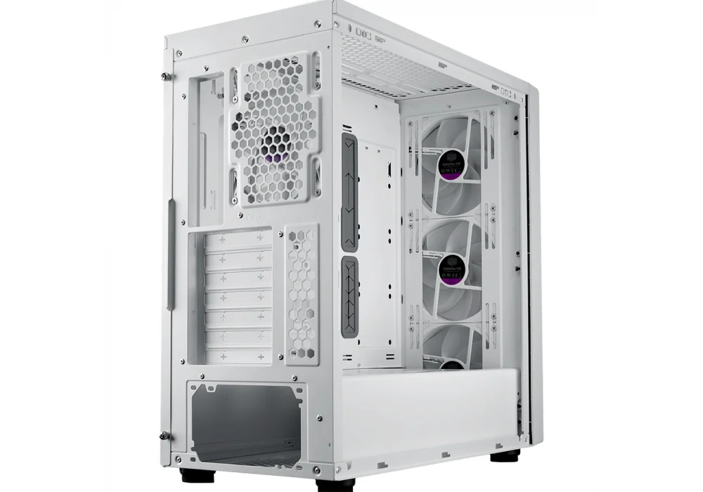 Cooler Master MasterBox 600 ARGB Tempered Glass White USB 3.2 E-ATX Mid Tower Kasa