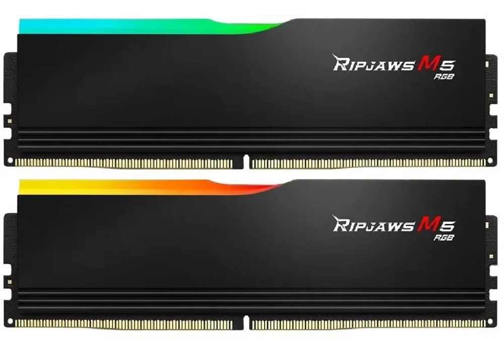 G.Skill 32GB(2x16) Ripjaws M5 Black RGB 6000Mhz CL36 DDR5 Ram (F5-6000J3648D16GX2-RM5RK)