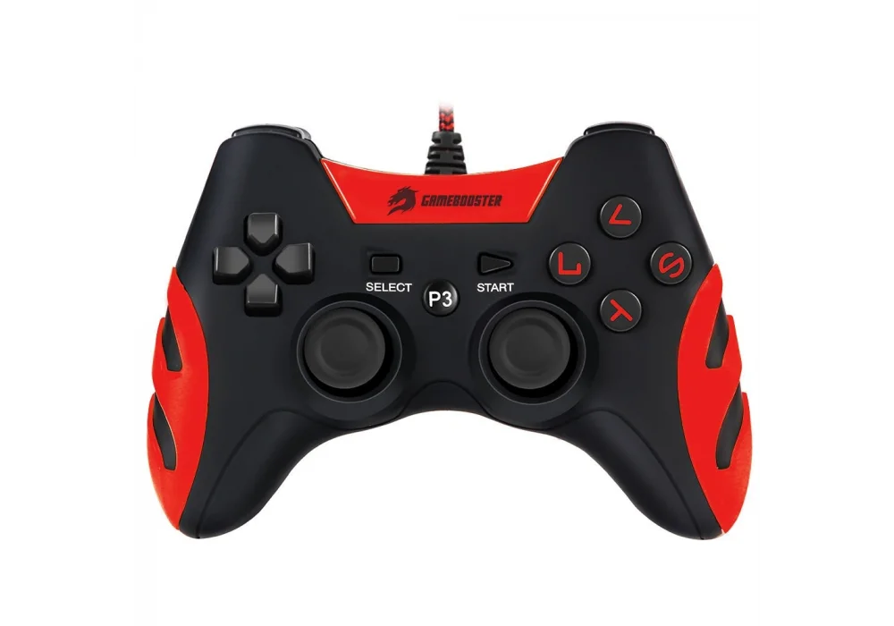 GameBooster GB-J54R PS3/PC Uyumlu Kırmızı Kablolu Gamepad