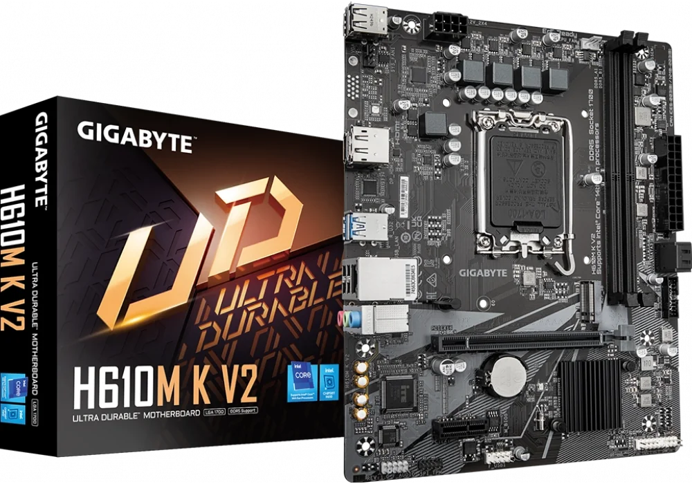 Gigabyte H610M K V2 4800mhz(OC) M.2 1700p DDR5 Anakart