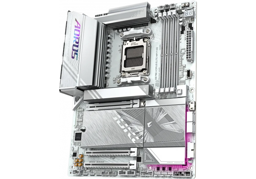 Gigabyte X870E AORUS ELITE WF7 ICE 8200mhz(OC) M.2 AM5 ATX Anakart