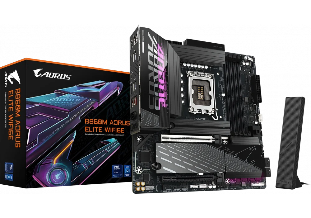 Gigabyte B860M Aorus Elite WIFI6E 9200mhz(OC) RGB M.2 1851p Anakart