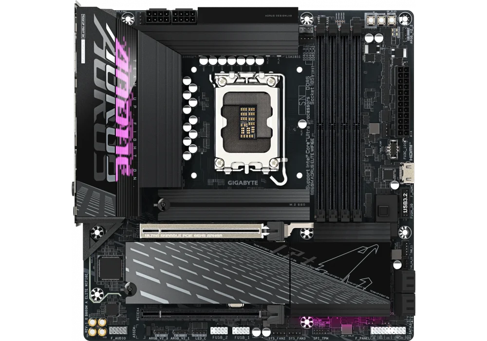 Gigabyte B860M Aorus Elite WIFI6E 9200mhz(OC) RGB M.2 1851p Anakart