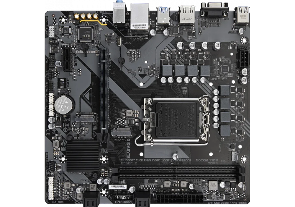 Gigabyte B760M E 7200mhz(OC) M.2 1700p mATX DDR5 Anakart