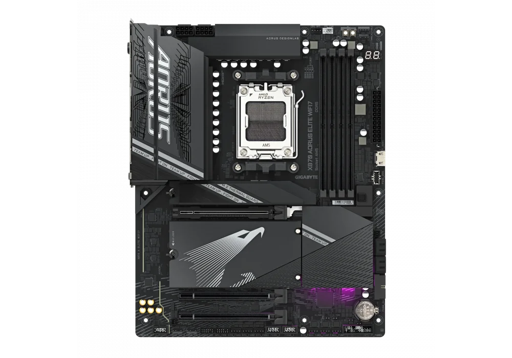 Gigabyte X870 AORUS ELITE WIFI7 ARGB 8200mhz(OC) M.2 AM5 ATX Anakart
