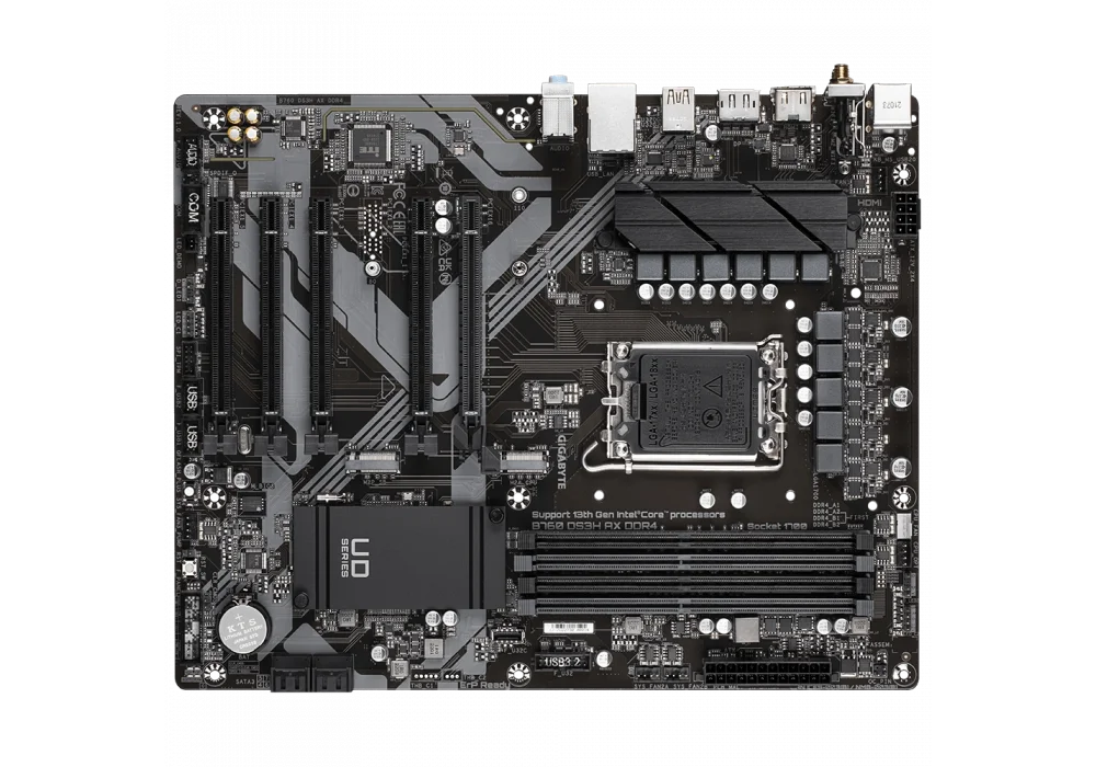Gigabyte B760 DS3H AX WiFi 5333Mhz (OC) M.2 1700p ATX DDR4 Anakart