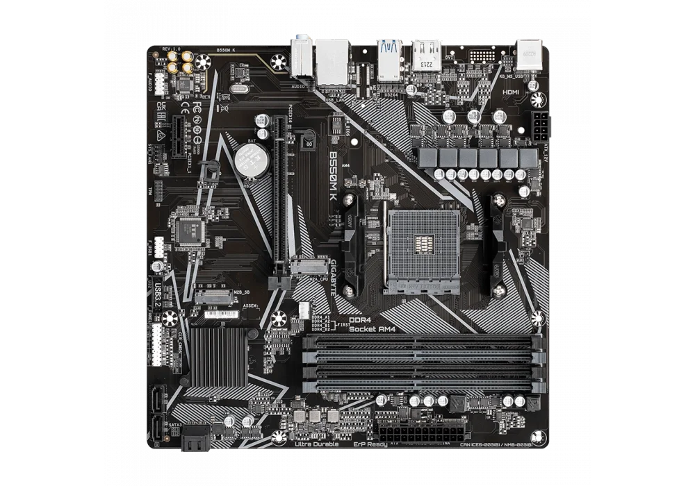 Gigabyte B550M K 4733mhz(OC) M.2 AM4 mATX Anakart