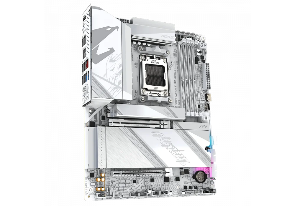 Gigabyte X870 AORUS ELITE X3D ICE WIFI7 8800mhz(OC) RGB M.2 AM5 ATX Anakart