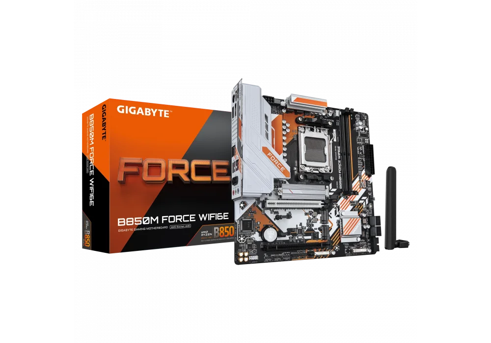 Gigabyte B850M FORCE WIFI6E 9600mhz(OC) M.2 AM5 mATX Anakart