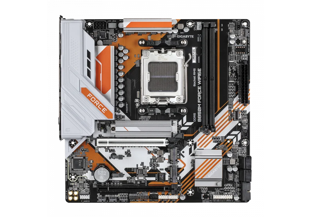 Gigabyte B850M FORCE WIFI6E 9600mhz(OC) M.2 AM5 mATX Anakart