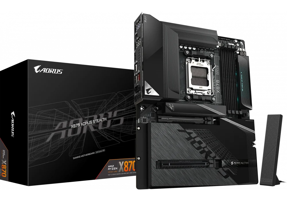 Gigabyte X870 A STEALTH 8200 mhz(OC) M.2 AM5 ATX Anakart