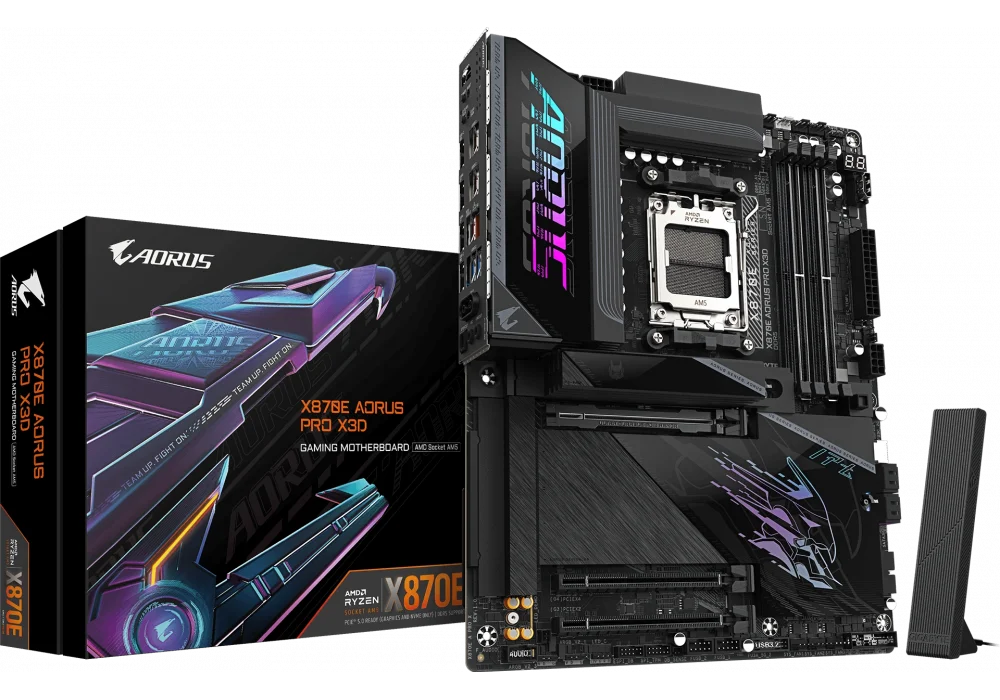 Gigabyte X870E AORUS PRO X3D 9000Mhz(OC) M.2 AM5 ATX Anakart