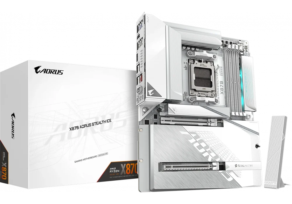 Gigabyte X870 A STEALTH ICE 8200 mhz(OC) M.2 AM5 ATX Anakart