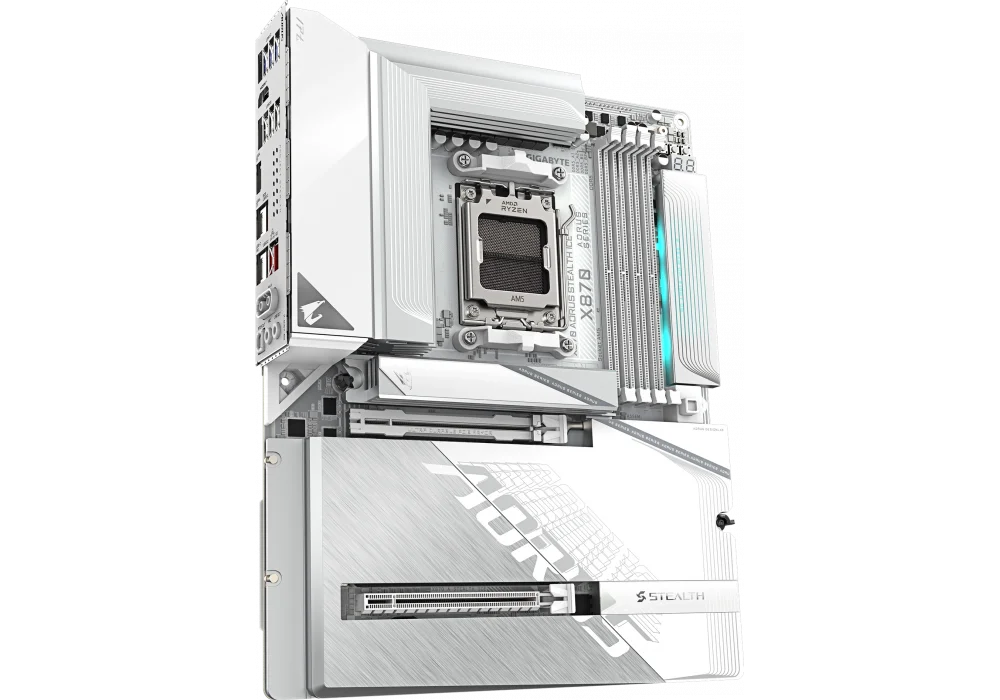 Gigabyte X870 A STEALTH ICE 8200 mhz(OC) M.2 AM5 ATX Anakart