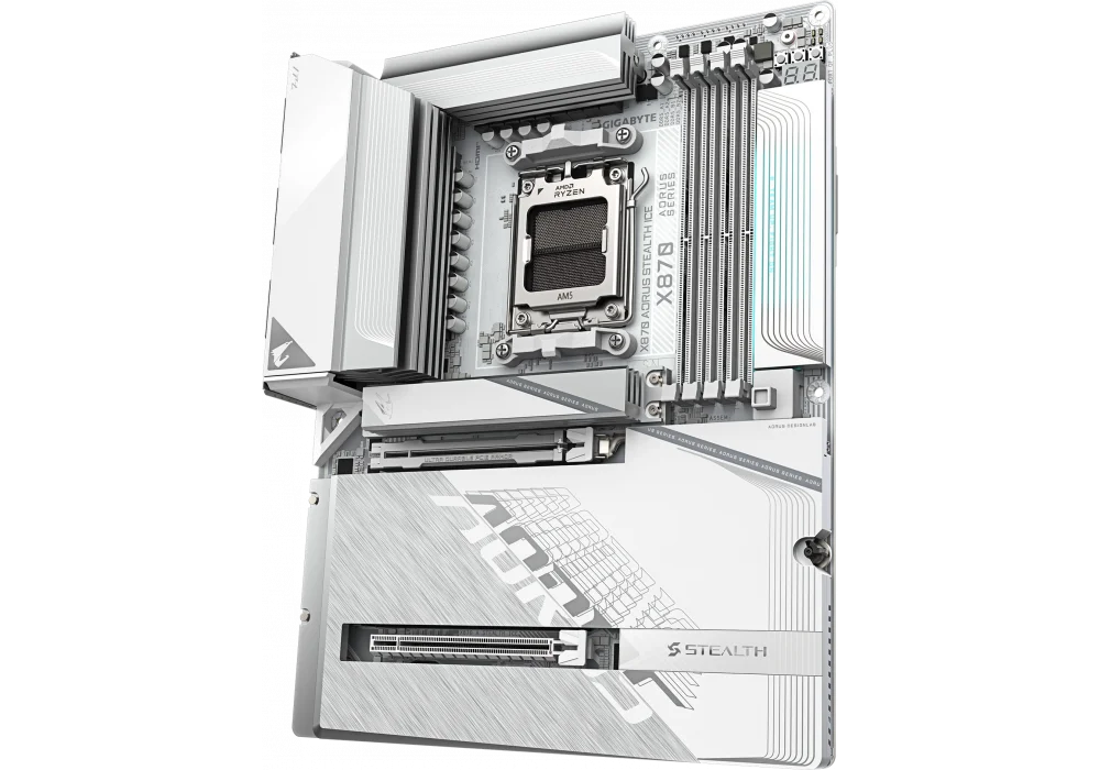 Gigabyte X870 A STEALTH ICE 8200 mhz(OC) M.2 AM5 ATX Anakart