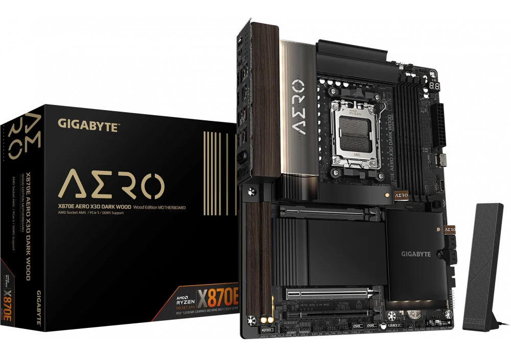 Gigabyte X870E AERO X DK WOOD 9000mhz(OC) M.2 AM5 ATX Anakart