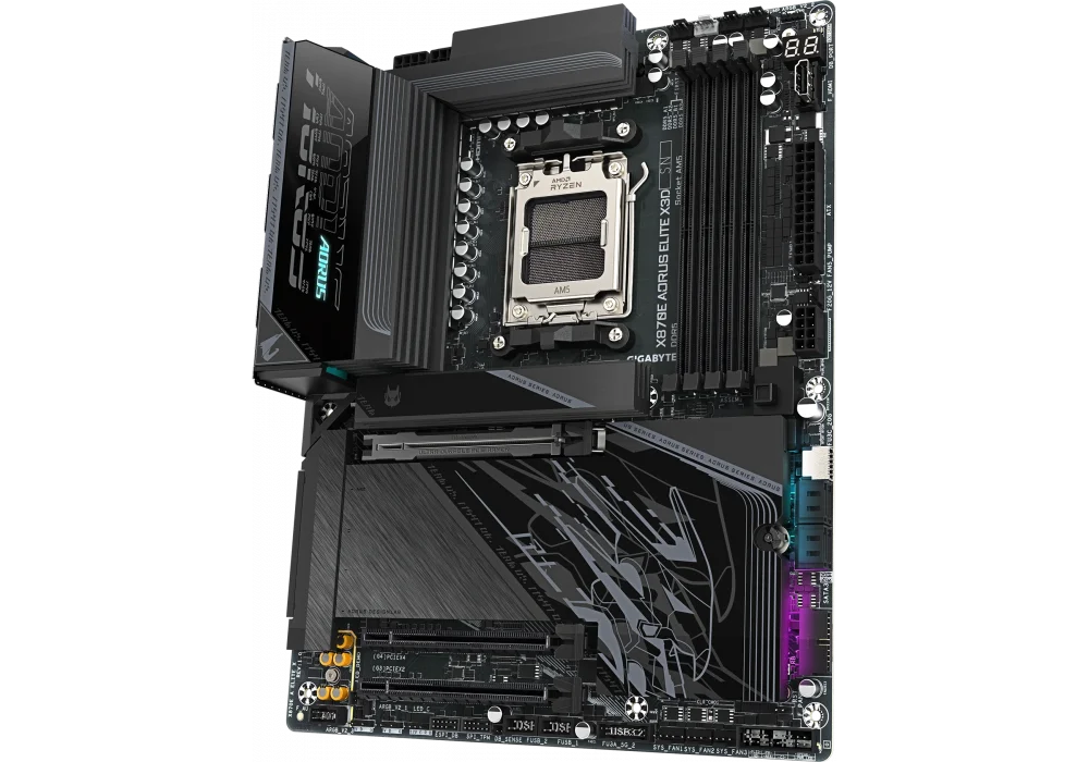 Gigabyte X870E A ELITE X3D 9000mhz(OC) M.2 AM5 Anakart