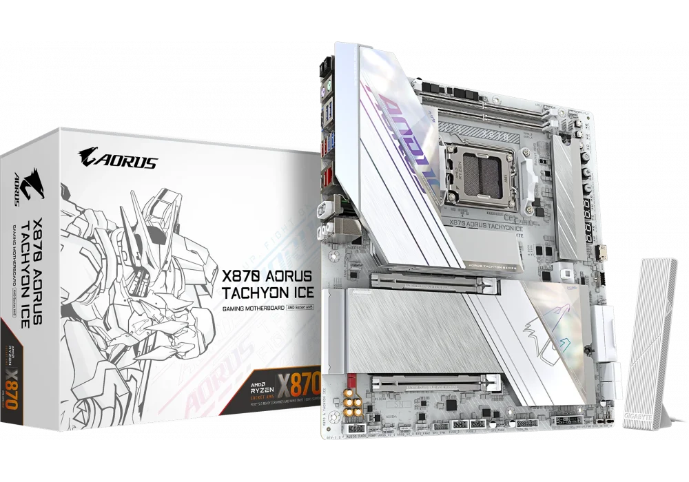Gigabyte X870 A TACHYON ICE WiFi 9600mhz(OC) M.2 AM5 E-ATX Anakart