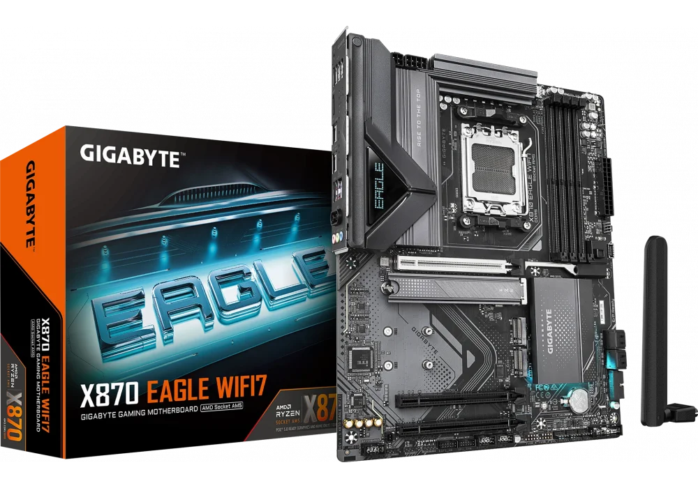 Gigabyte X870 EAGLE WIFI7 8000mhz(OC) RGB M.2 AM5 ATX Anakart