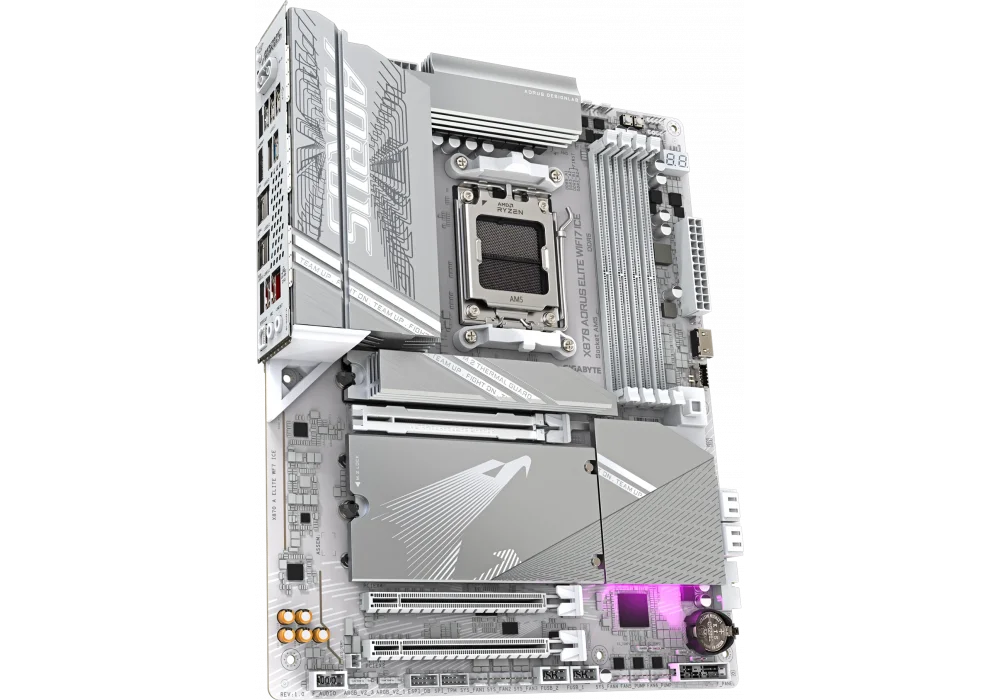 Gigabyte X870 AORUS ELITE WIFI7 ICE 8200Mhz(OC) M.2 AM5 ATX Anakart
