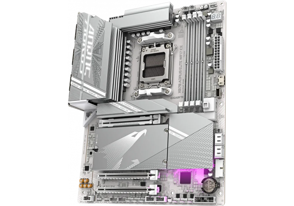 Gigabyte X870 AORUS ELITE WIFI7 ICE 8200Mhz(OC) M.2 AM5 ATX Anakart