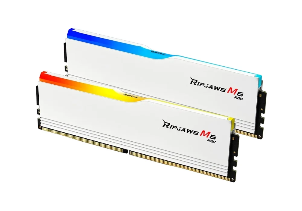 G.Skill 32GB(2x16) Ripjaws M5 RGB White 6000Mhz CL36 DDR5 EXPO Ram (F5-6000J3636F16GX2-RM5RW)