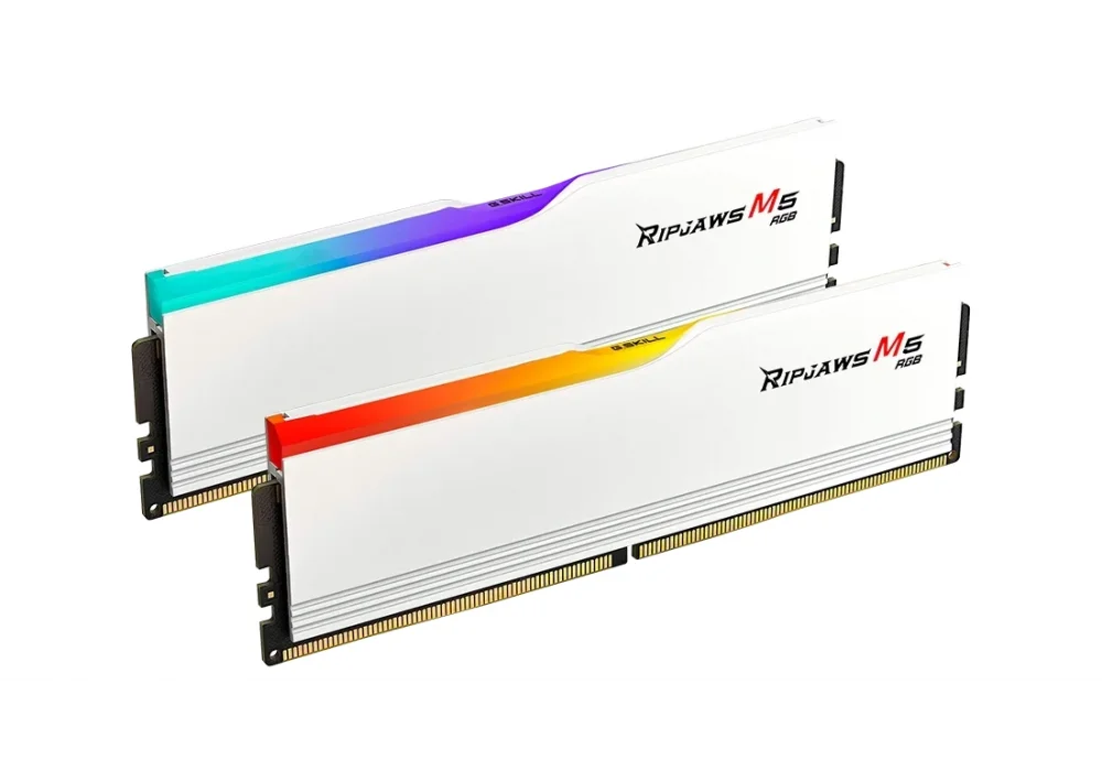 G.Skill 32GB(2x16) Ripjaws M5 RGB White 6000Mhz CL36 DDR5 EXPO Ram (F5-6000J3636F16GX2-RM5RW)