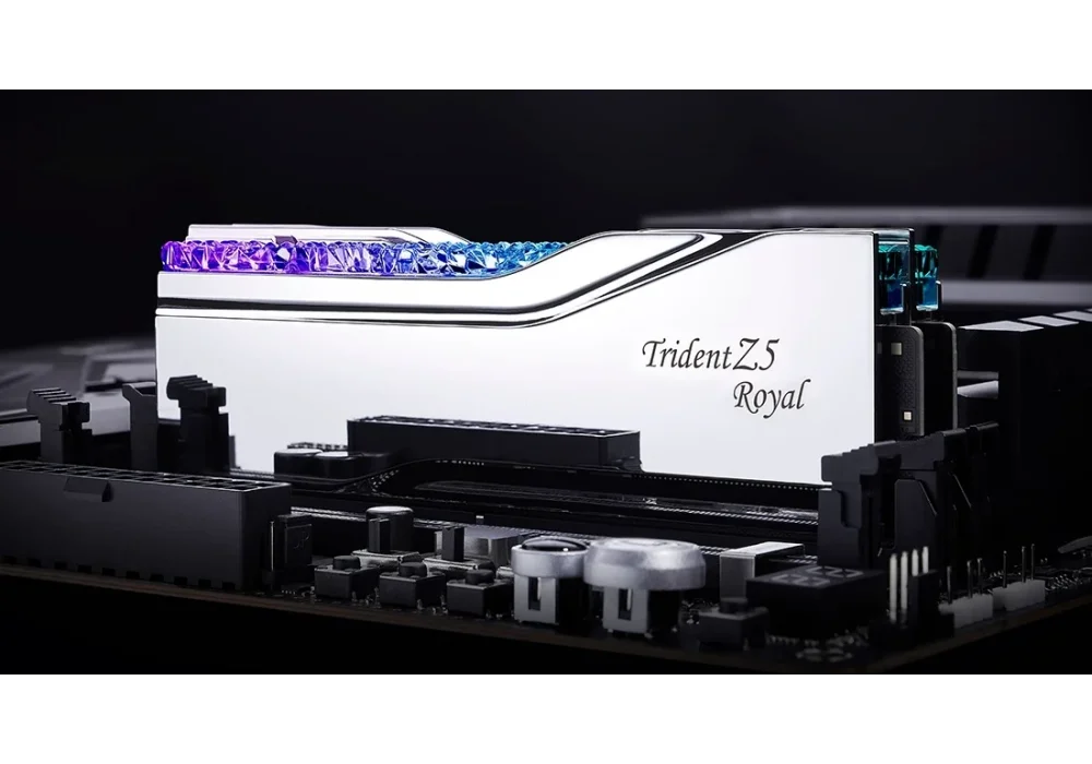 G.Skill 48GB(2x24) Trident Z5 Royal Silver RGB 8000mhz CL40 DDR5 Ram (F5-8000J4048F24GX2-TR5S)