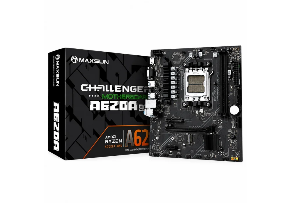 Maxsun Challenger A620A 2.5G 6400MHz(OC) M.2 AM5 mATX Anakart