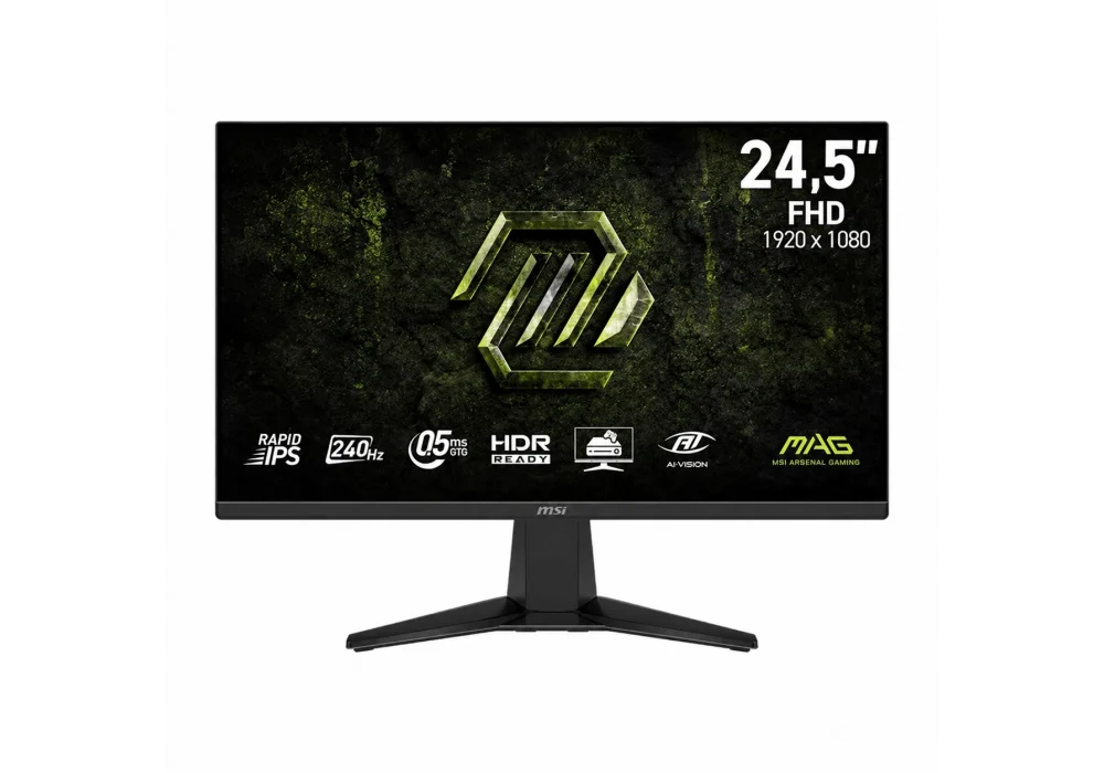 MSI 24.5 MAG 255F X24 0.5ms 240Hz HDMI,DisplayPort Adaptive-Sync Rapid IPS Full HD Gaming Monitör