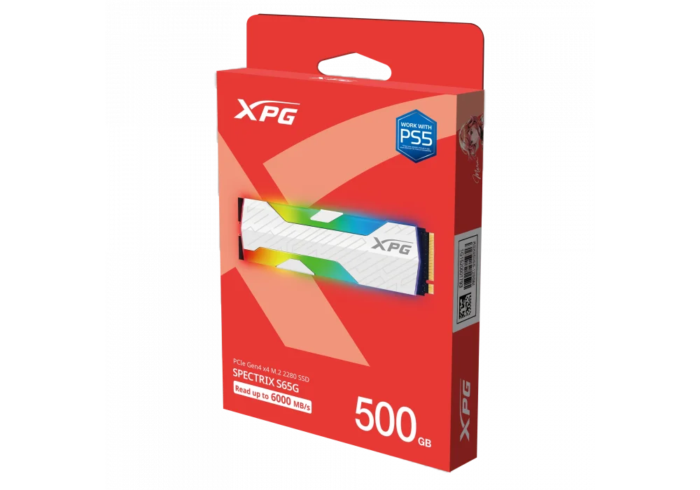 XPG 500GB Spectrix S65G RGB NVMe Gen4 Okuma 5000MB-Yazma 2700MB M.2 SSD