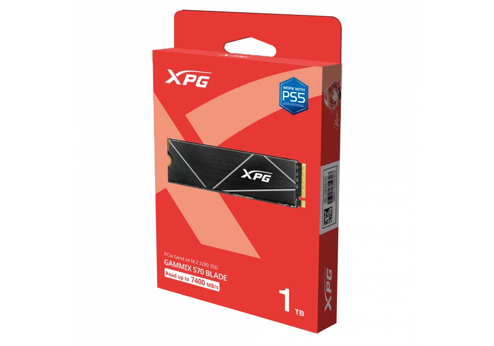 XPG 1TB Gammix S70 Blade NVMe Gen4 Okuma 7400MB-Yazma 5500MB M.2 SSD