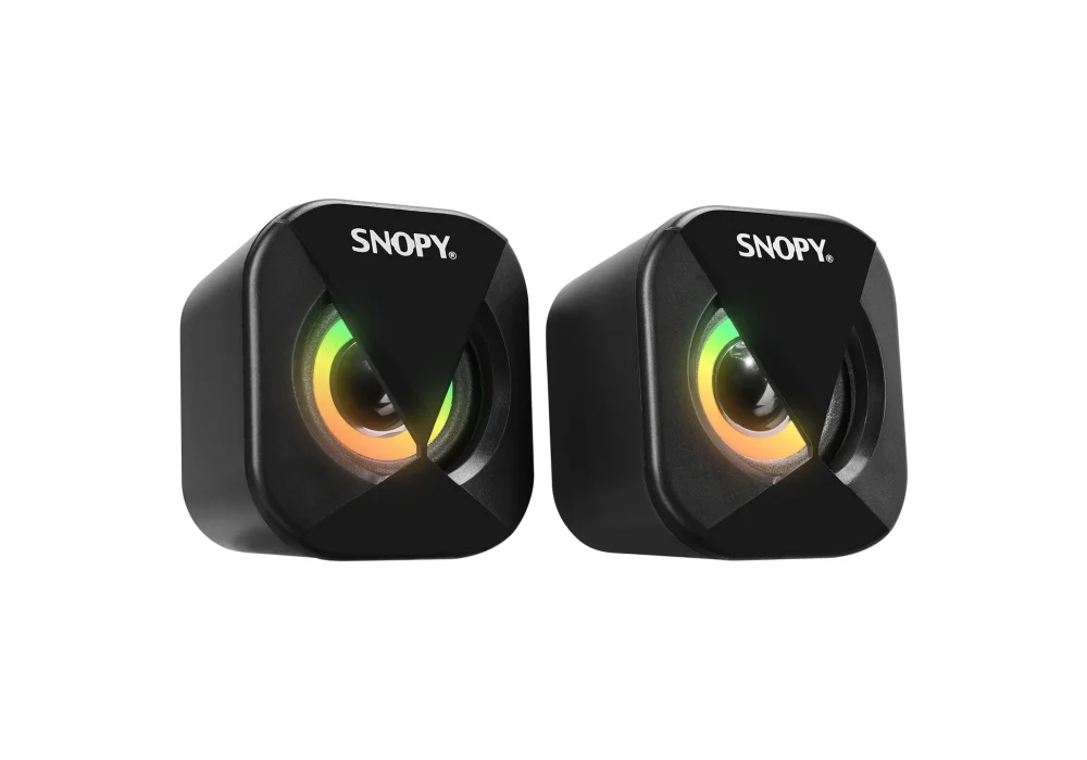 Snopy SN-83U 2.0 Mini Led Işıklı 2Wx2CH Siyah USB Gaming Speaker Hoparlör