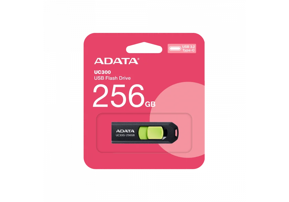 ADATA 256GB Choice UC300 Siyah/Yeşil Type-C USB 3.2 USB Bellek