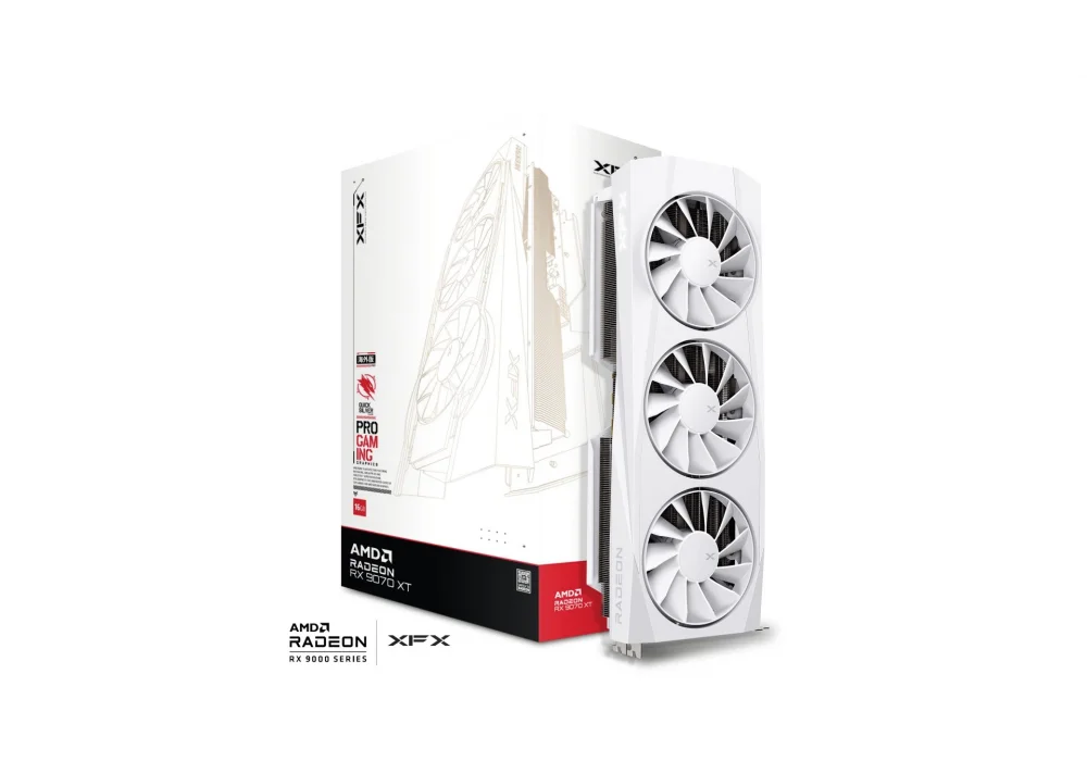 XFX Radeon RX 9070 XT Quicksilver White Gaming Edition 16GB GDDR6 256 Bit Ekran Kartı