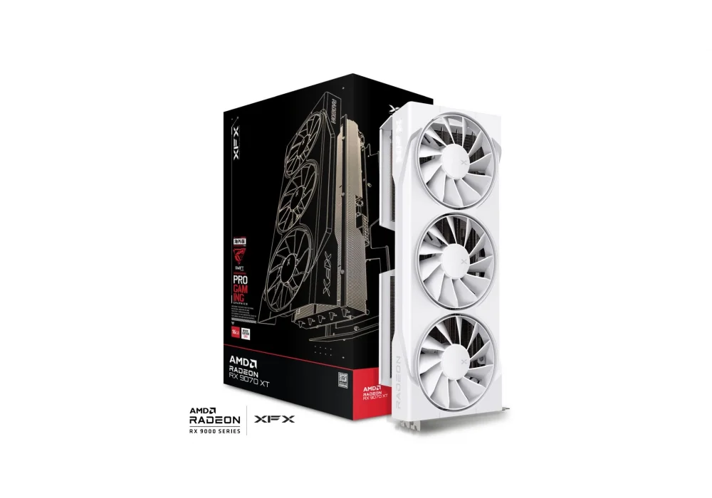 XFX Radeon RX 9070 XT Swift White Triple Fan Gaming Edition 16GB GDDR6 256 Bit Ekran Kartı