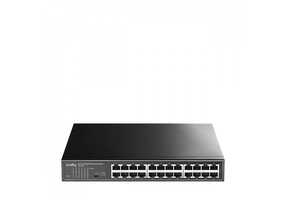 Cudy GS1024 24 Port 10/100/1000Mbps VLAN&Extend Mode 11 Rack-Mount Çelik Gigabit Ethernet Switch