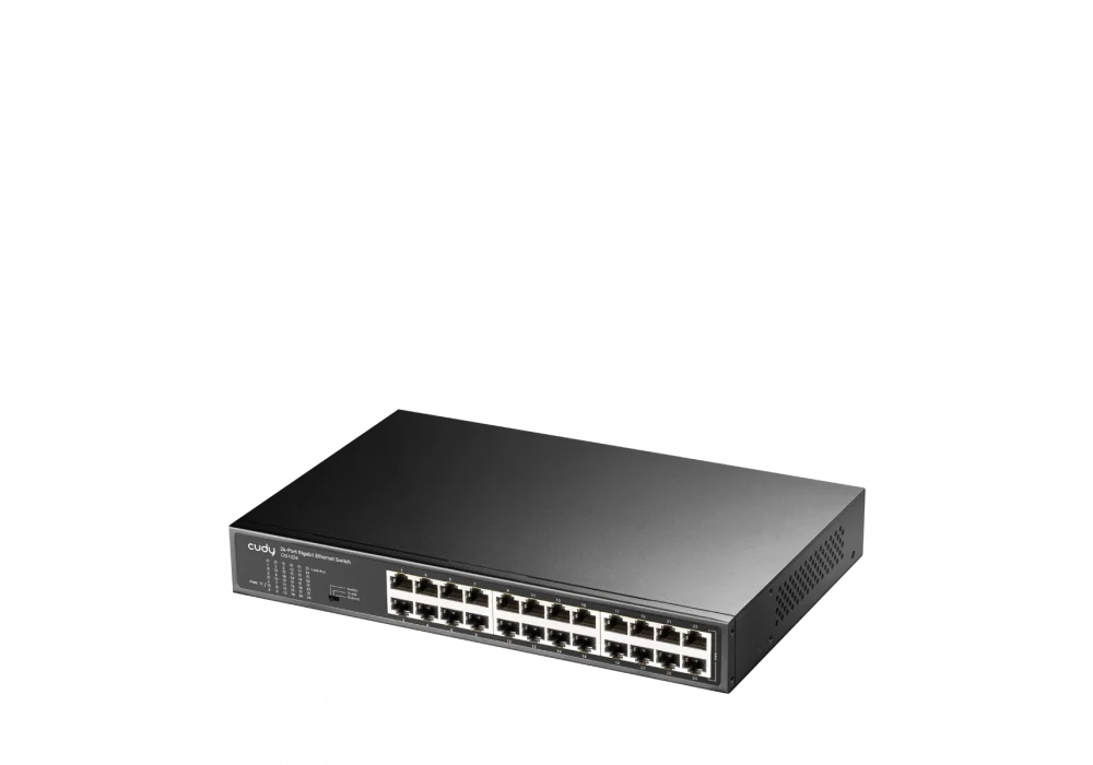 Cudy GS1024 24 Port 10/100/1000Mbps VLAN&Extend Mode 11 Rack-Mount Çelik Gigabit Ethernet Switch