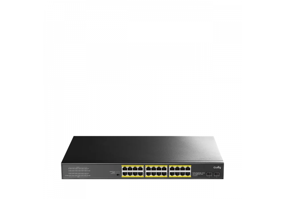 Cudy GS1028PS2 24 Port 10/100/1000Mbps 2*SFP VLAN&Extend 300W 19 Rack-Mount POE+ Ethernet Switch