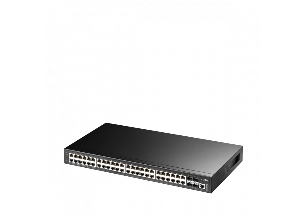 Cudy GS5048S4 48 Port Gigabit 4*10G SFP+ 1*RJ45&USB 19 Rack-Mount Çelik Layer3 Yönetilebilir Switch